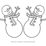 Addobbi per l’Albero di Natale – Pupazzo di neve da colorare