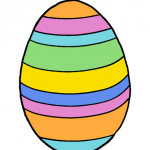 Decorazione di Pasqua – Uovo da appendere, a strisce
