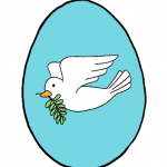 Decorazione di Pasqua – Uovo da appendere, Colomba