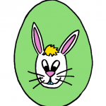 Decorazione di Pasqua – Uovo da appendere, Coniglietto