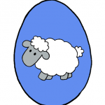 Decorazione di Pasqua – Uovo da appendere, Pecorella