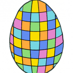 Decorazione di Pasqua – Uovo da appendere, a quadretti