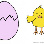 Decorazioni di Pasqua – Uovo rosa con dentro il pulcino