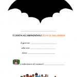 Invito da appendere per la Festa di Halloween – Pipistrello