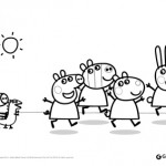 Peppa Pig: disegni da colorare: Peppa Pig e i suoi amici
