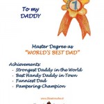 Idea regalo per la Festa del Papà: Diploma World’s Best Daddy